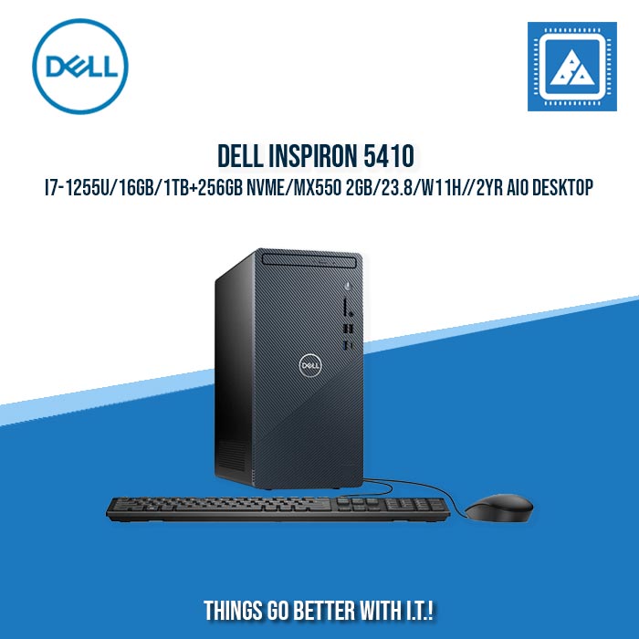 DELL INSPIRON 5410 I7-1255U/16GB/1TB+256GB NVME/MX550 2GB/23.8/W11H/OFC21HS/2YR AIO DESKTOP DELL INSPIRON 5410 I7-1255U/16GB/1TB+256GB NVME/MX550 2GB/23.8/W11H/OFC21HS/2YR AIO DESKTOP